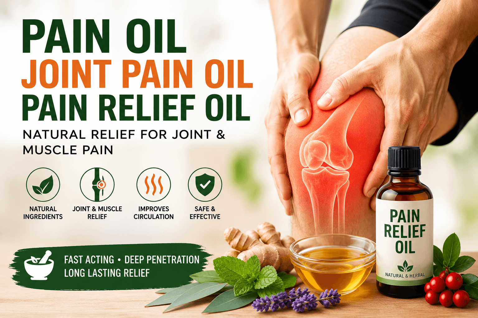 Complete Guide to Pain Relief Oil in Pakistan: From Knee Pain to Arthritis Management