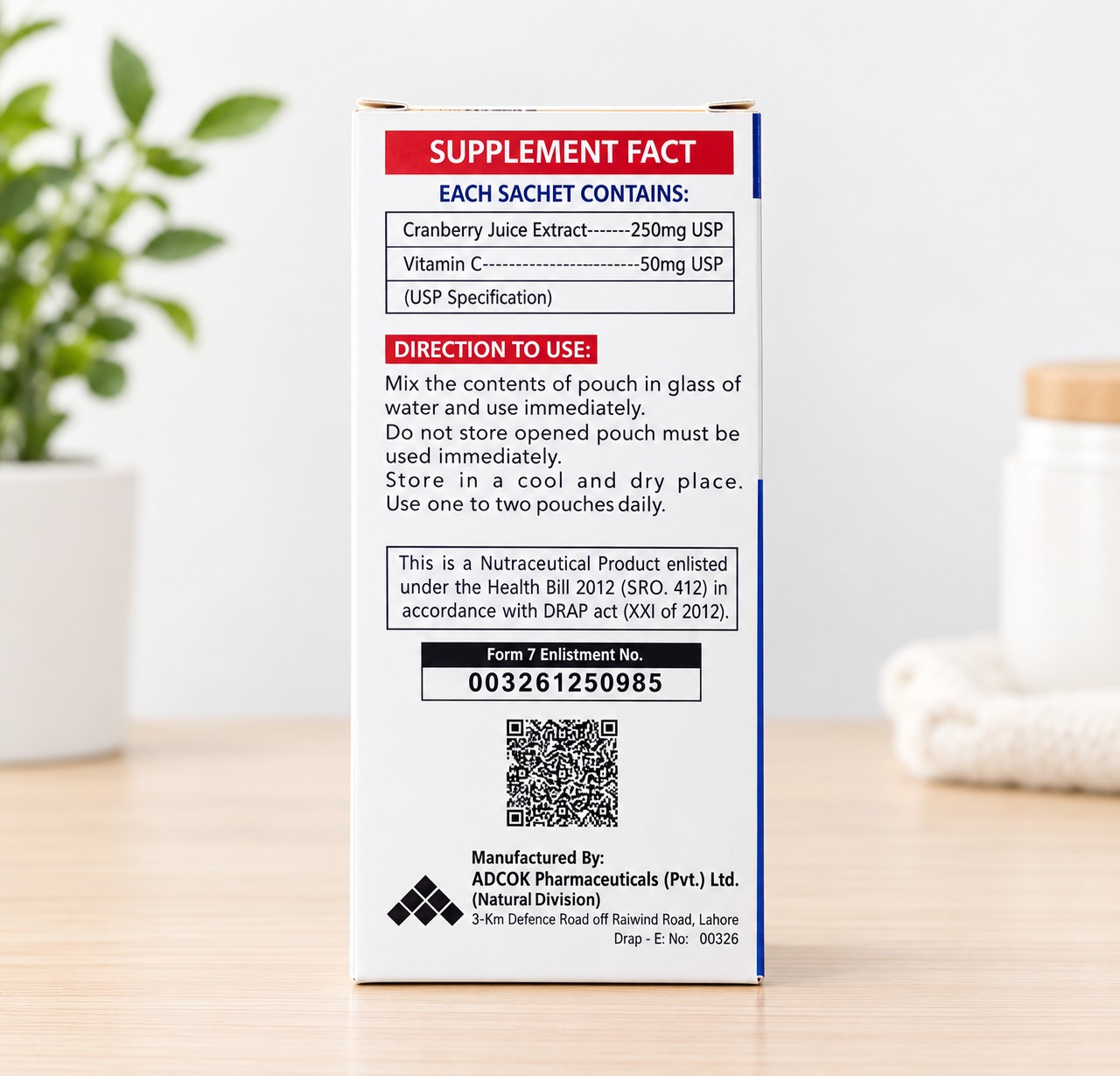 Cran-Biris Cranberry Sachet for UTI thumb 1