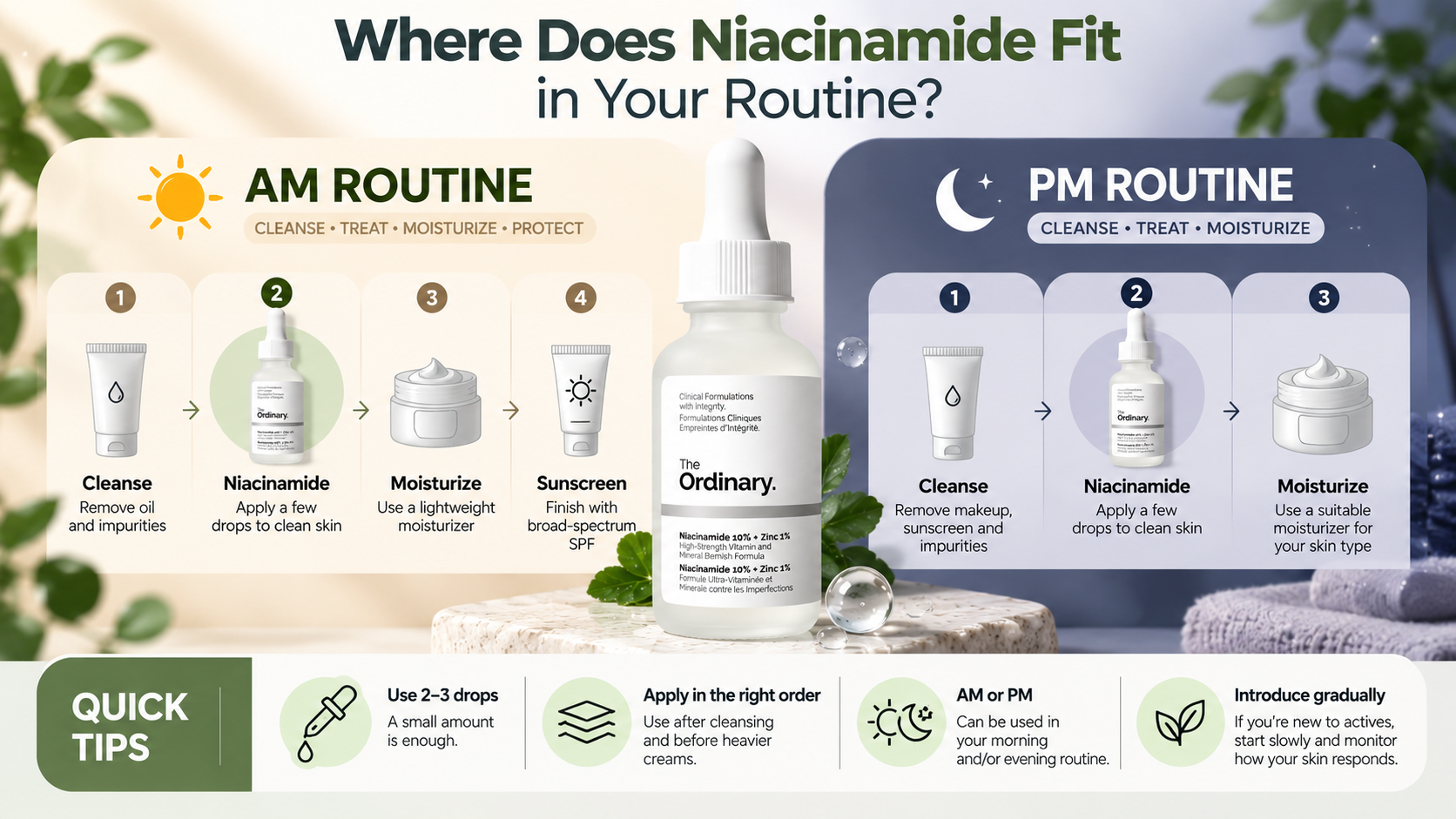 Build Your AM and PM Routine Around Niacinamide
