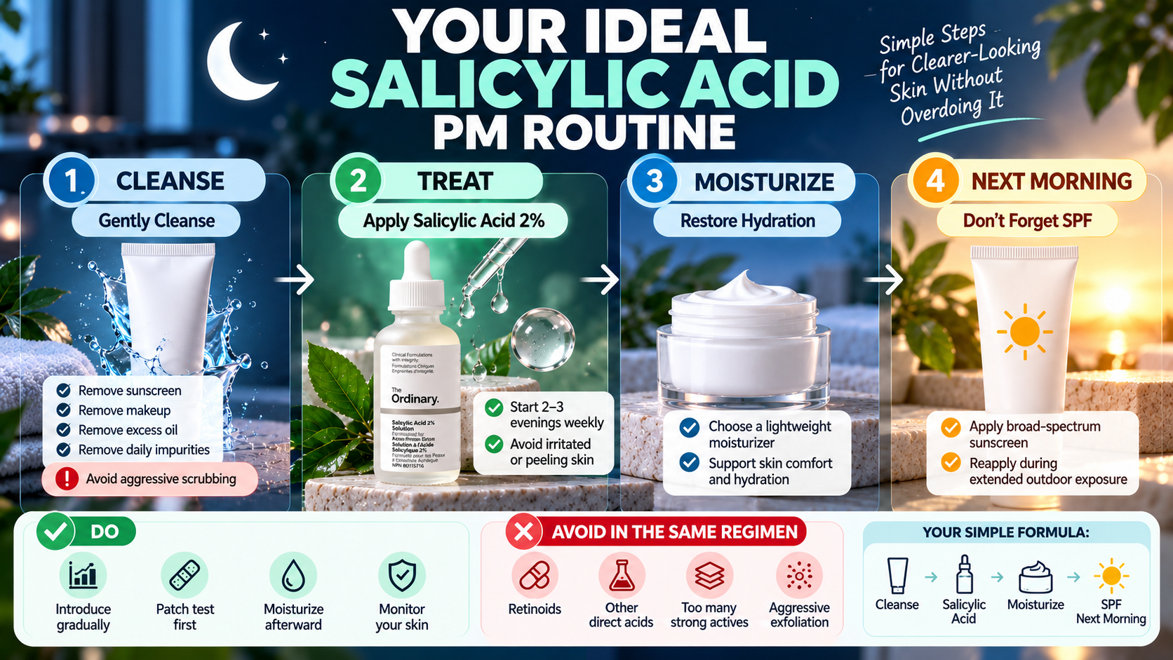 The Ideal PM Routine: Using Salicylic Acid Without Irritation