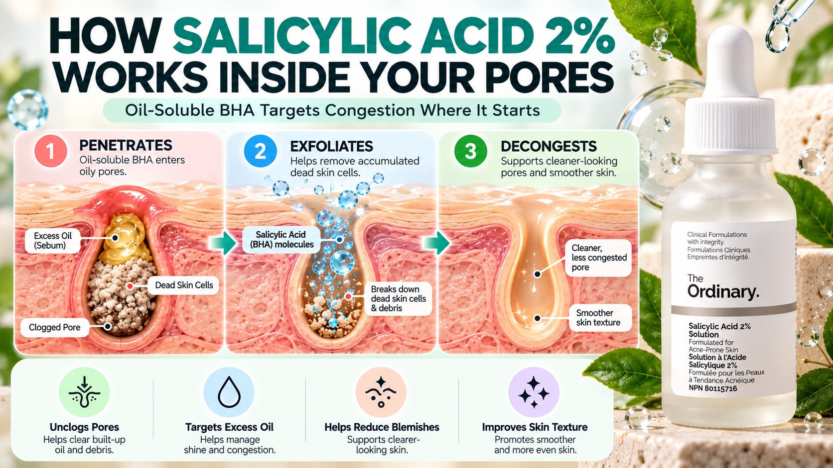 Deep Pore Cleansing: How Salicylic Acid Penetrates Pores to Fight Acne