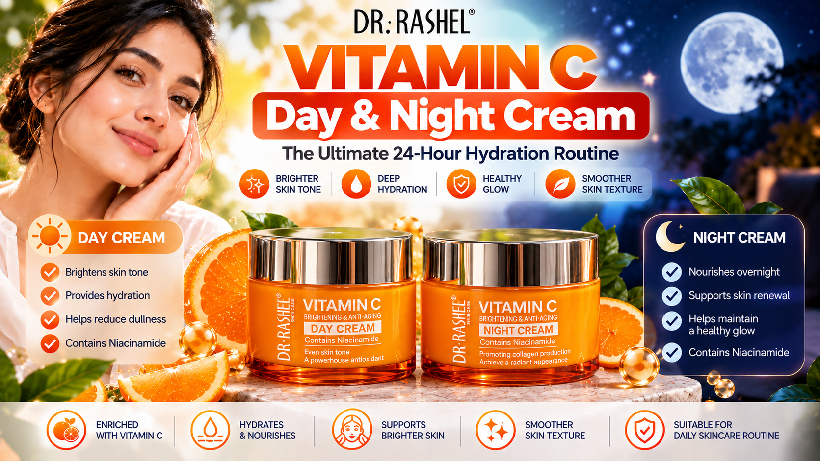 Dr. Rashel Day & Night Cream: The Ultimate 24-Hour Hydration Routine