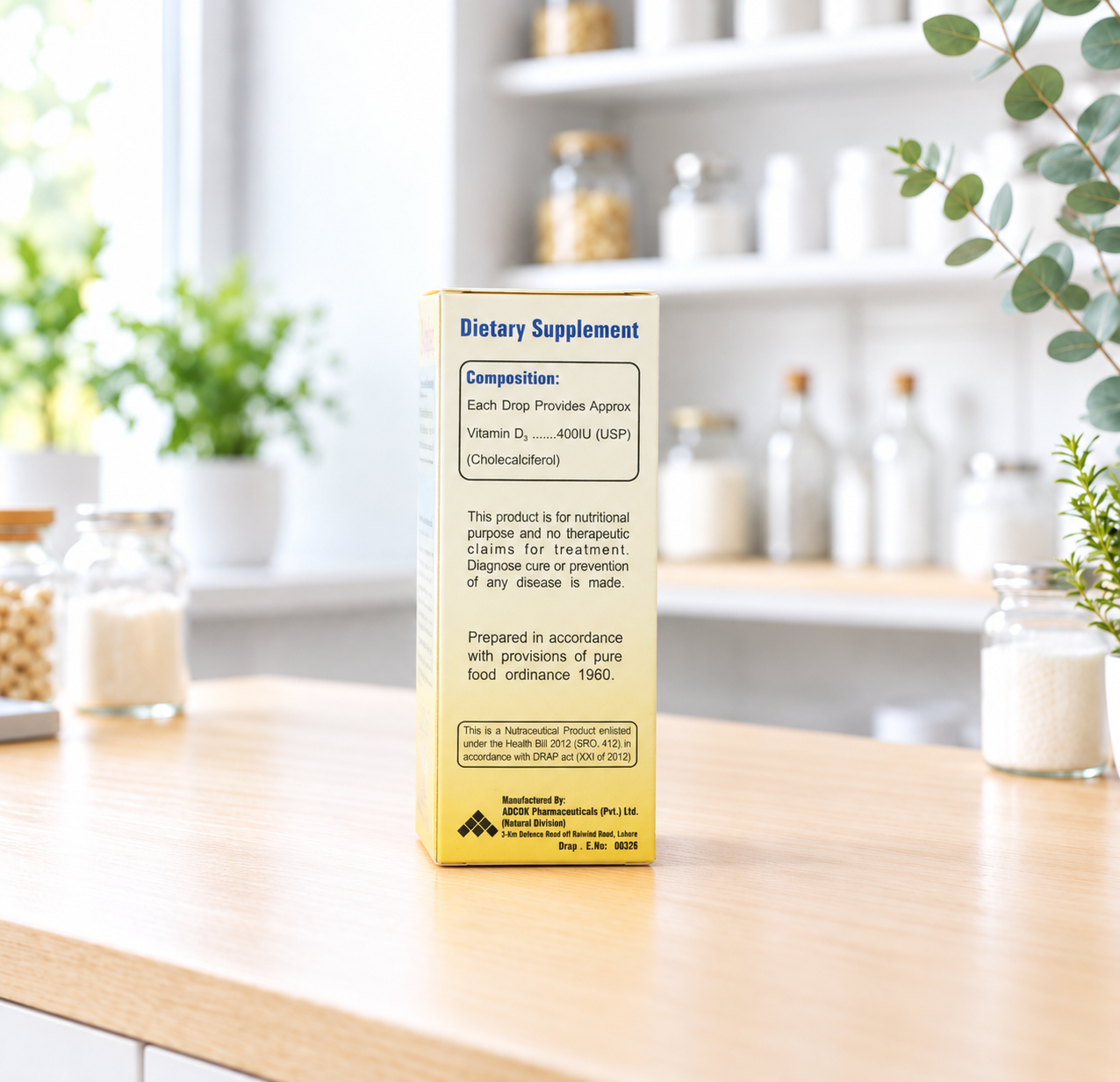 Vitoris-D Vitamin D3 400 IU Liquid Drops (15ml) thumb 1
